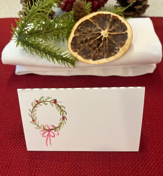 Christmas Place Cards - Wreath