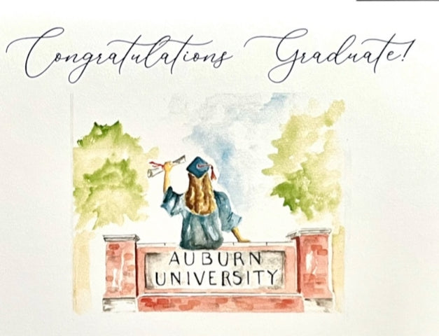 Auburn University Female Graduate Notecard and Envelope