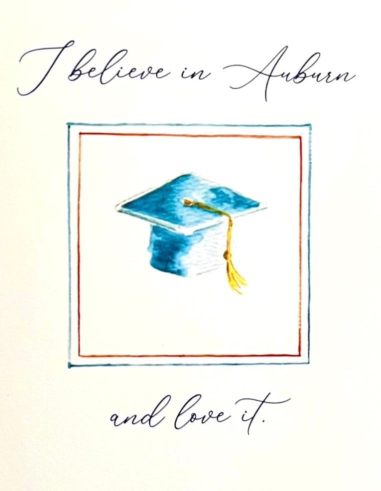 I believe in Auburn and love it notecard and envelope