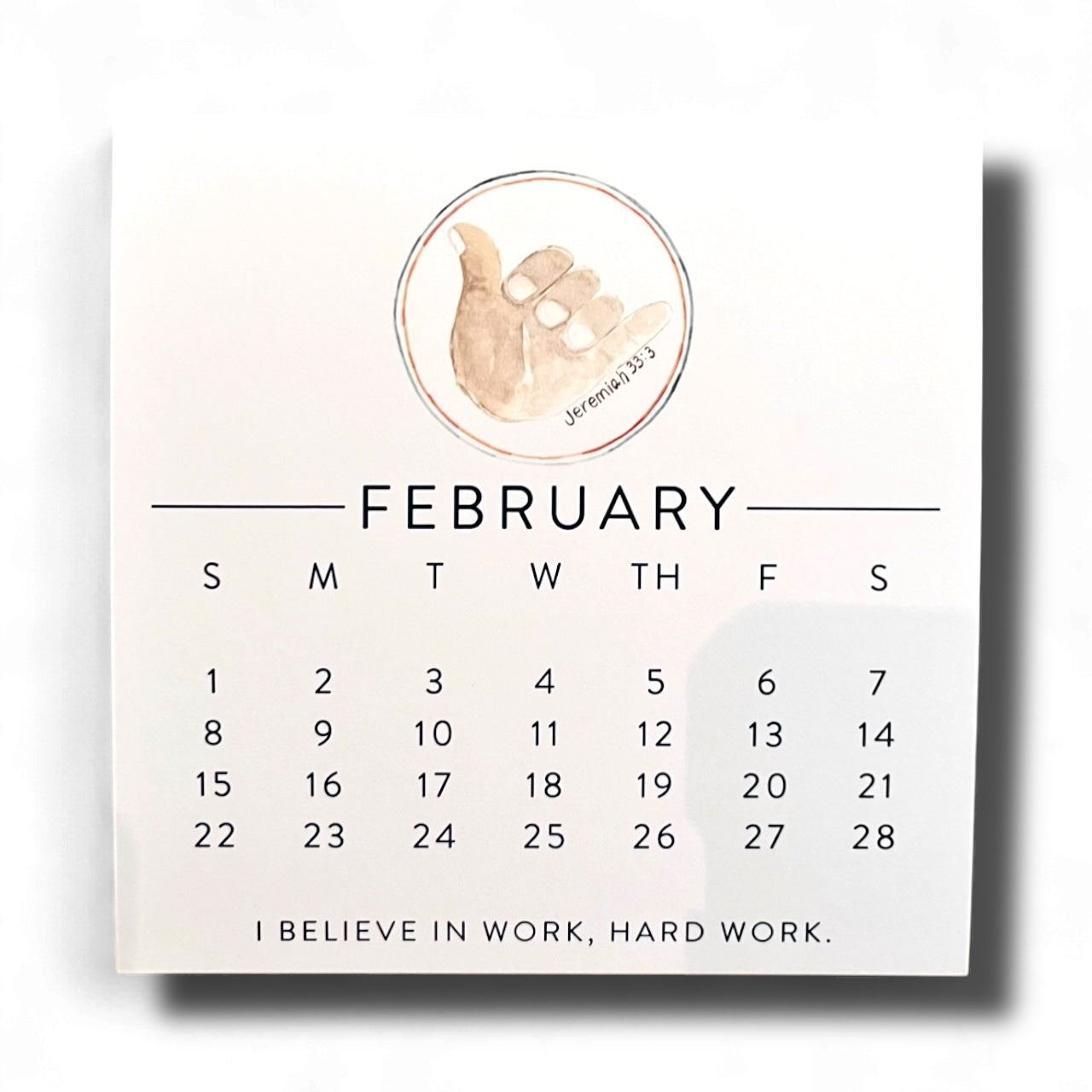 2026 Auburn Be the Creed Calendar on gold easel