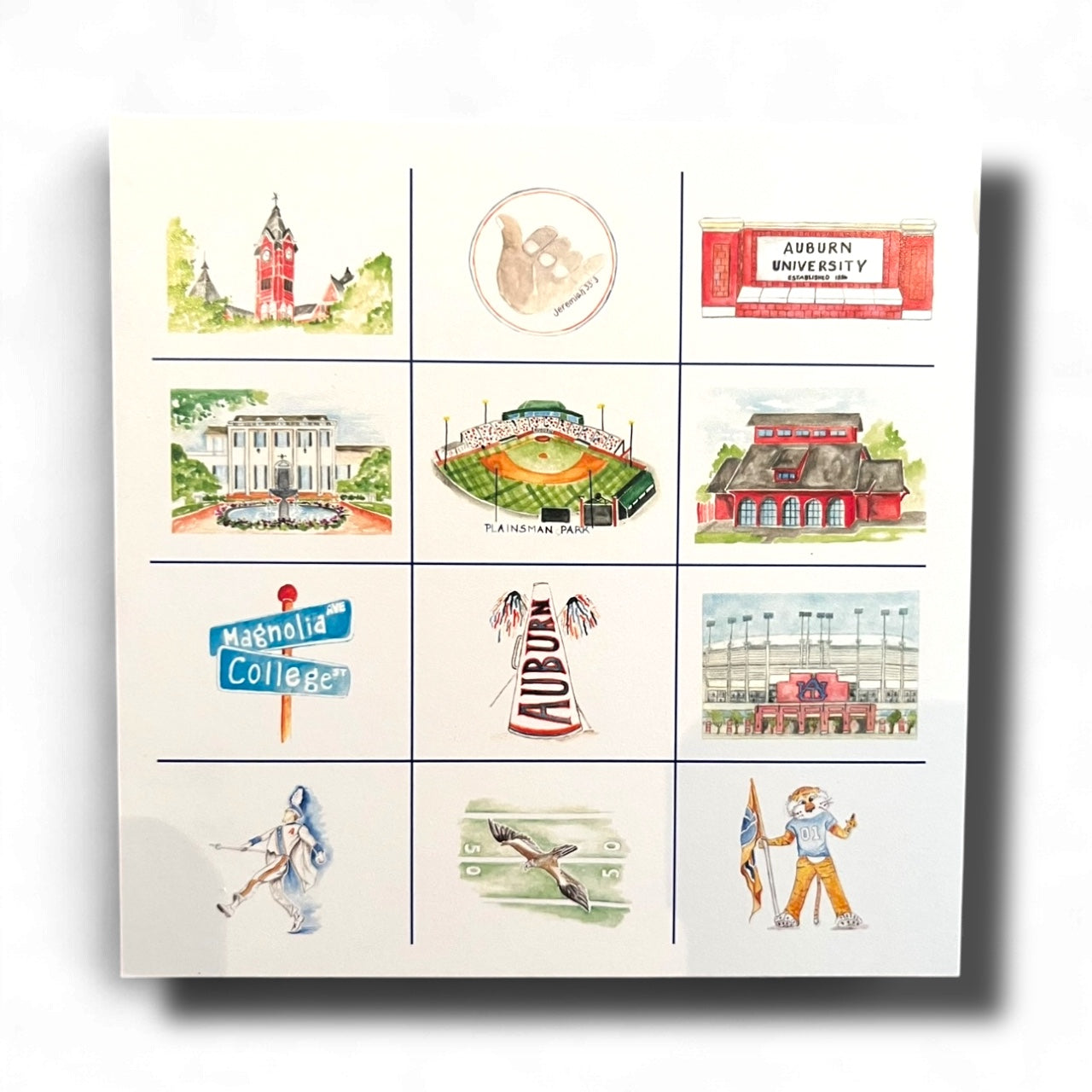 2026 Auburn Be the Creed Calendar on gold easel