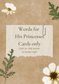 Words for His Princess (cards only)