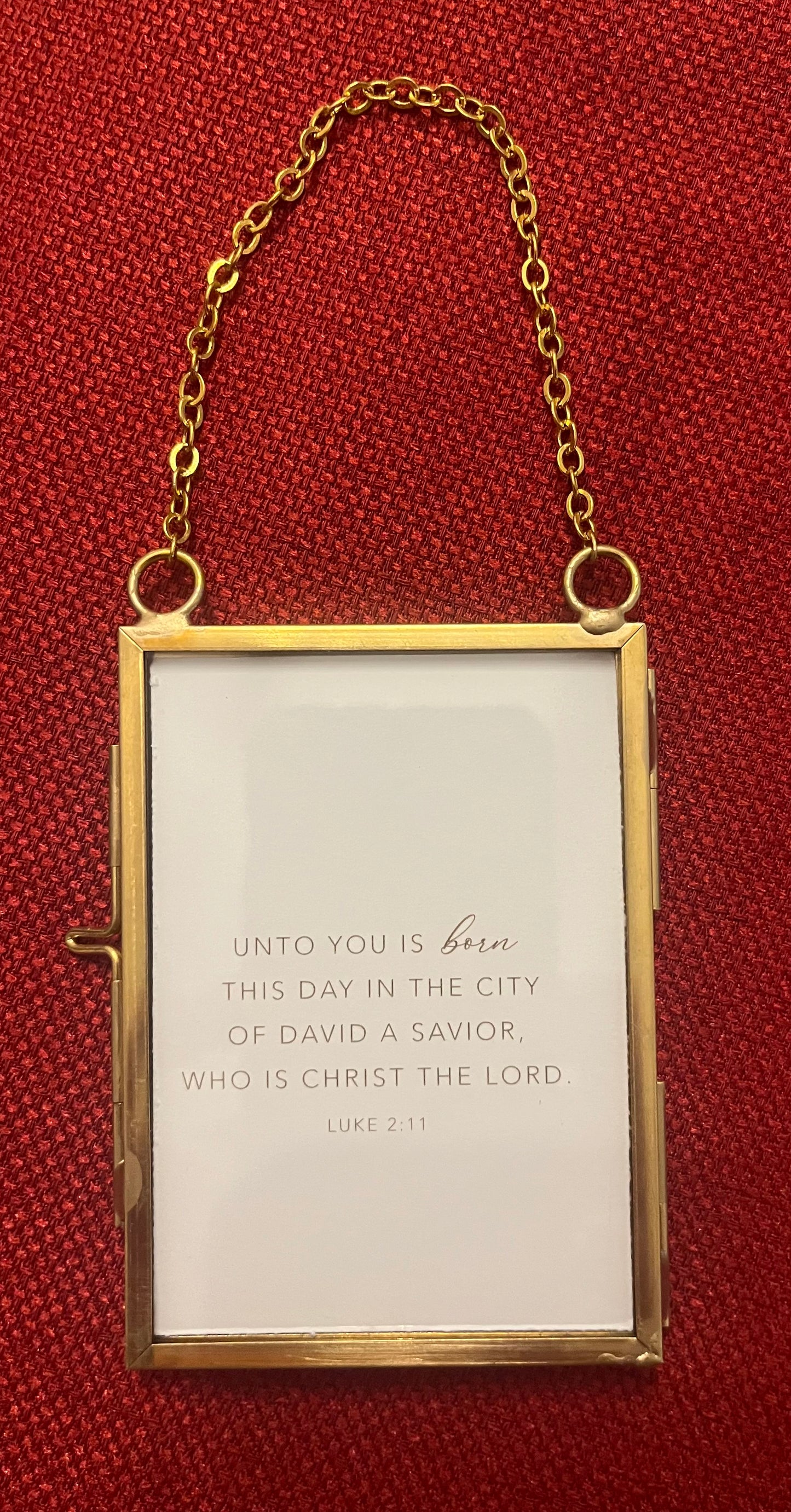 "Shepherds on a Holy Night" Watercolor Ornament in a Floating Frame