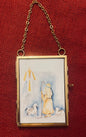 "Shepherds on a Holy Night" Watercolor Ornament in a Floating Frame