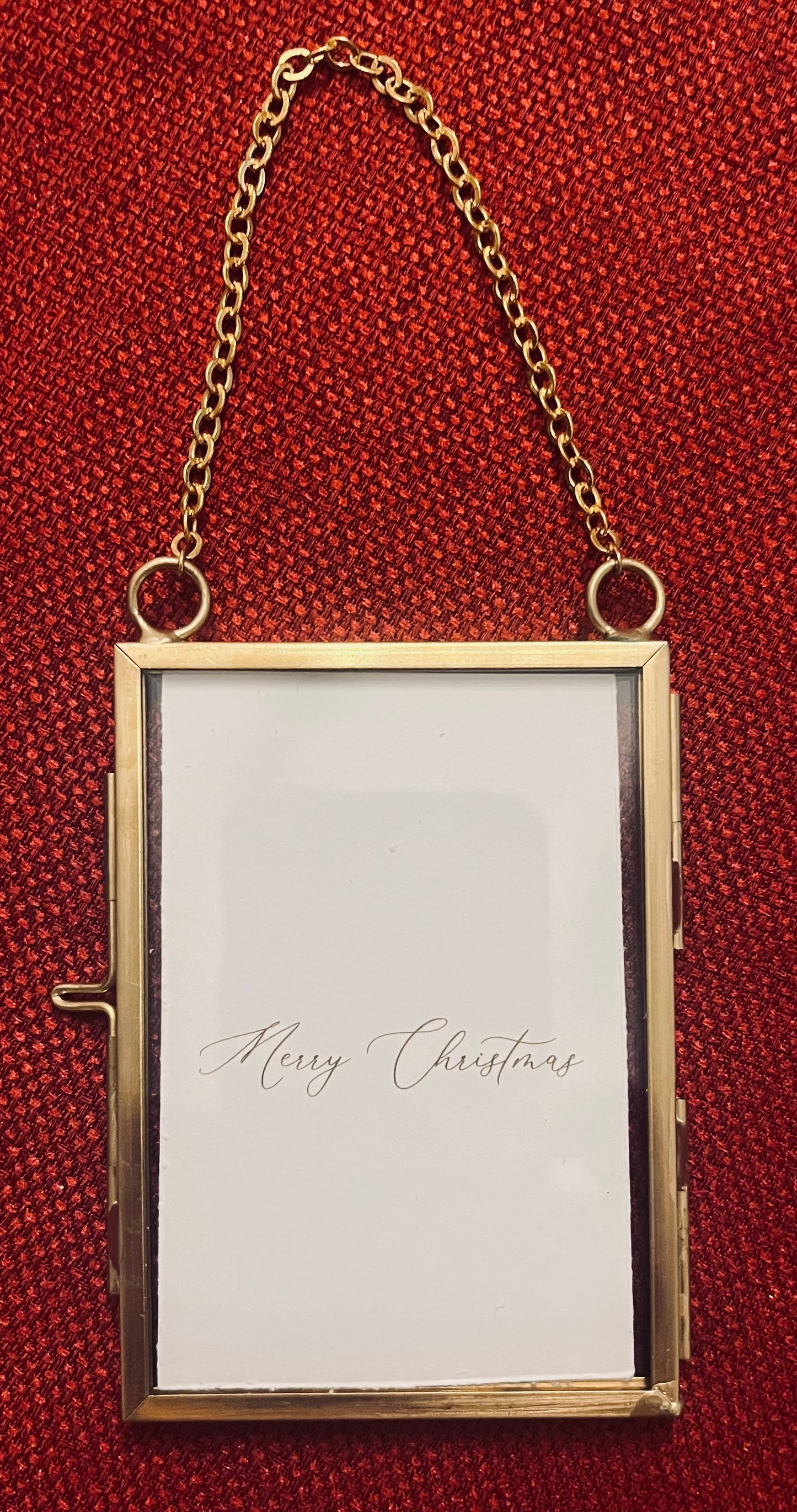 Christmas Wreath Watercolor Ornament in floating frame