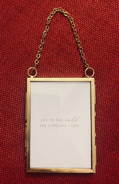 Joy to the World French Horn Watercolor Ornament