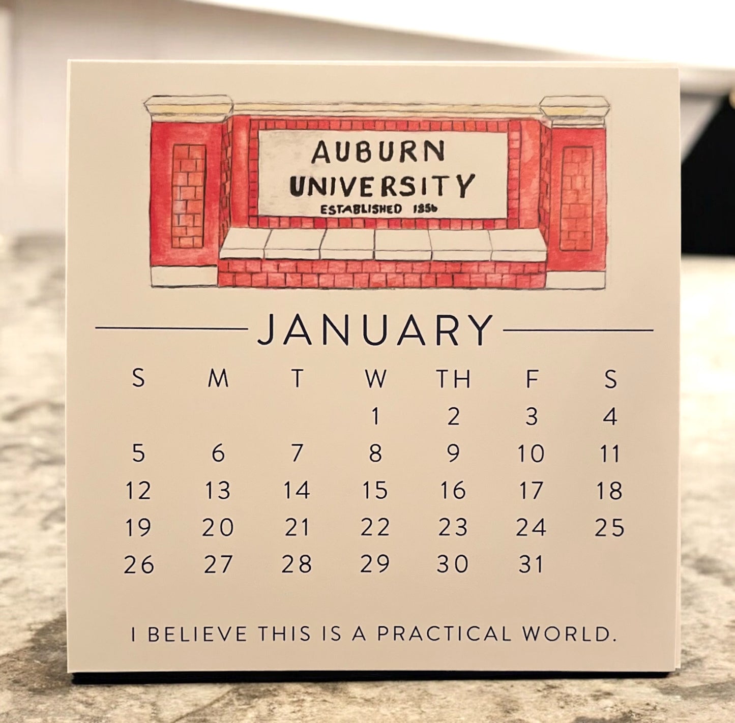 Be the Creed Auburn 2025 Calendar PLUS Acrylic Frame