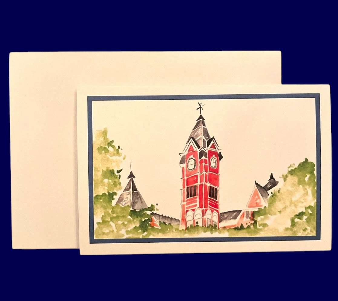 Watercolor of Samford Hall Notecards and envelopes