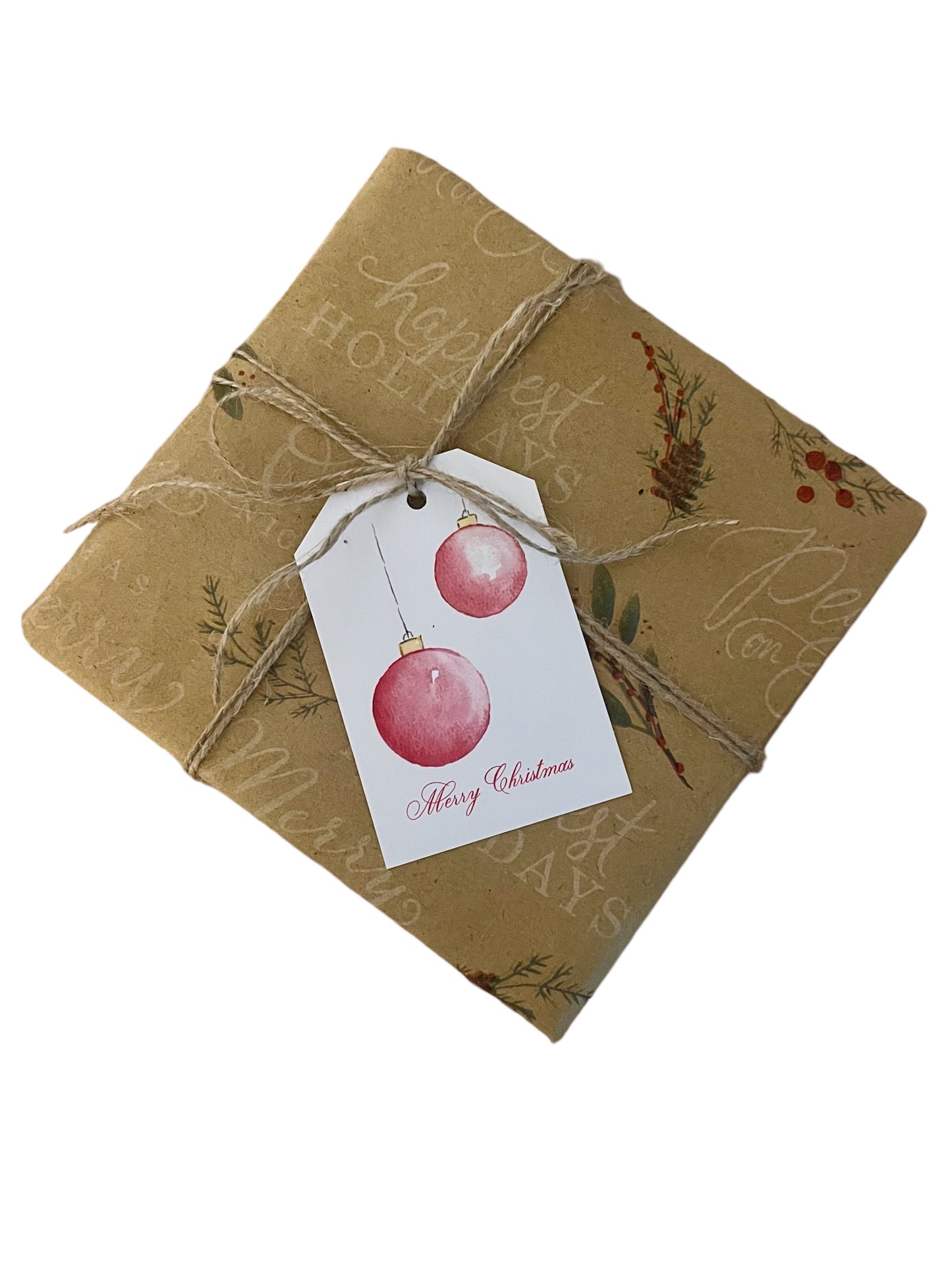 Christmas Gift Tag with string - Ornaments