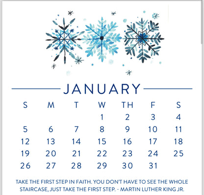 Seasonal Calendar with magnetic acrylic frame