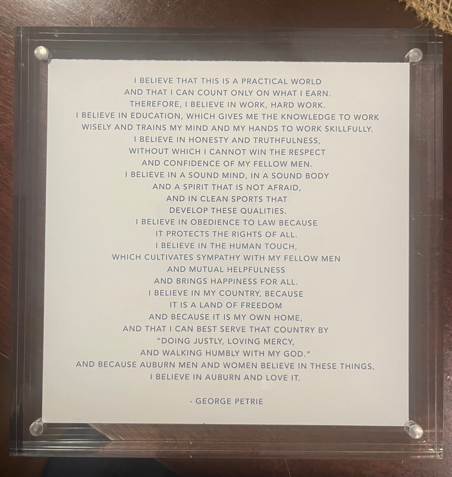 Be the Creed Samford Watercolor by Artist Dana Hay