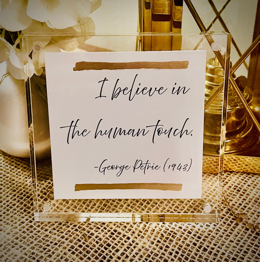 Be the Creed, human touch