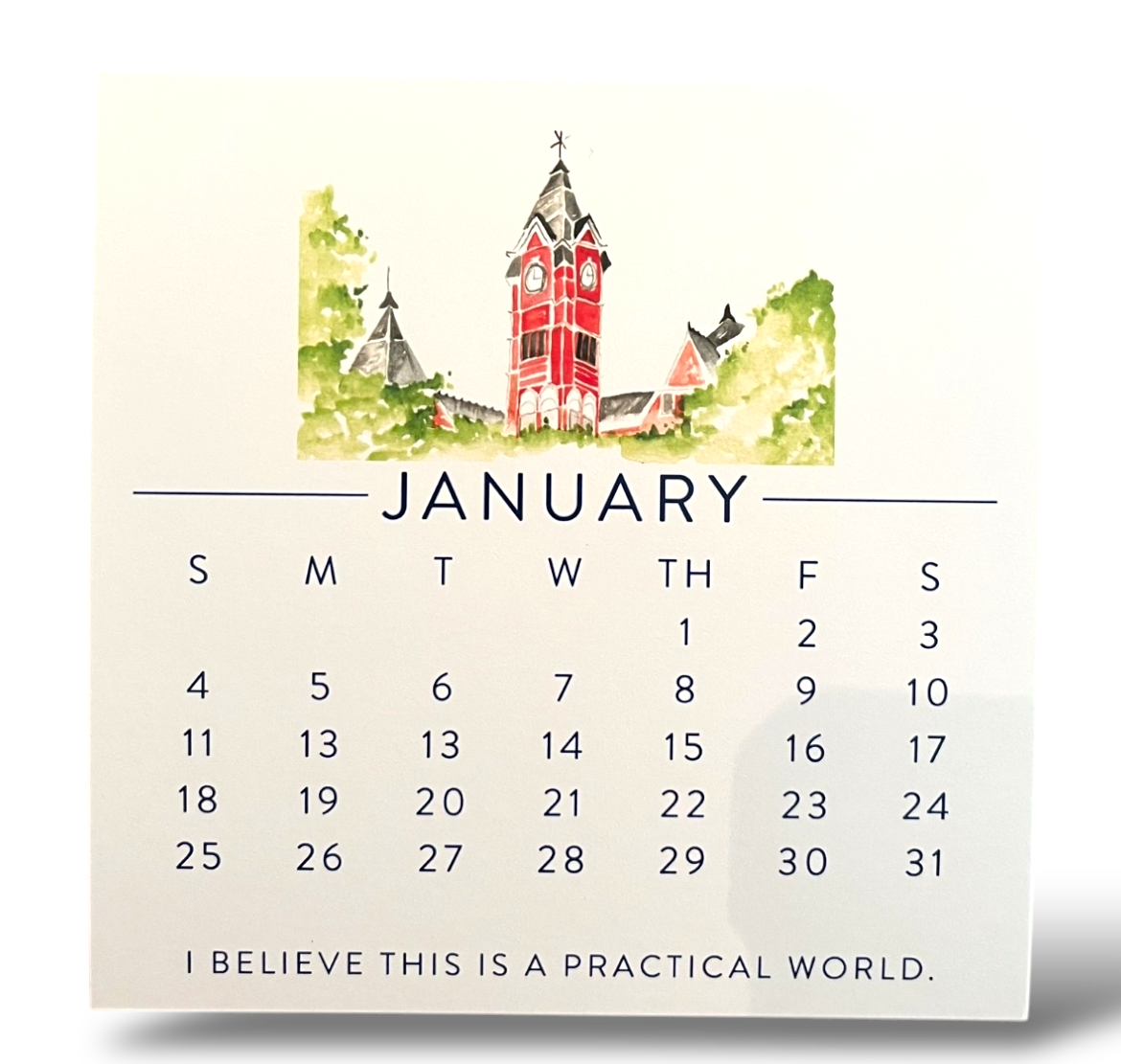 2026 Auburn Be the Creed Calendar on gold easel