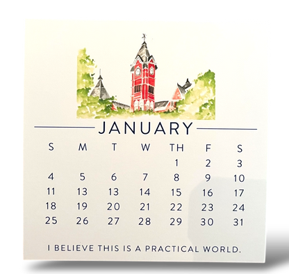 2026 Auburn Be the Creed Calendar on gold easel