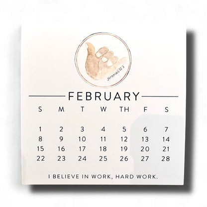 2026 Auburn Be the Creed Calendar on gold easel