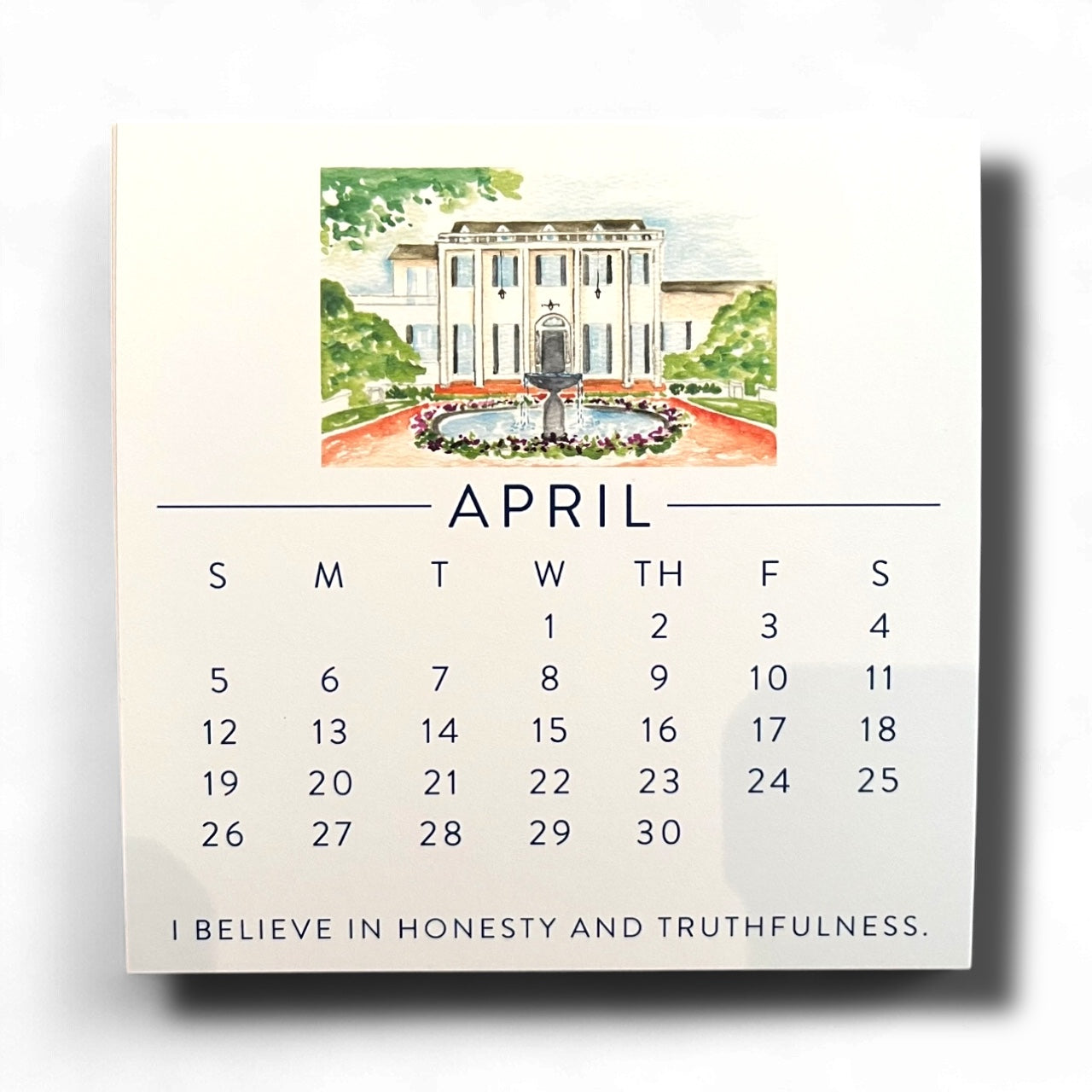 2026 Auburn Be the Creed Calendar on gold easel