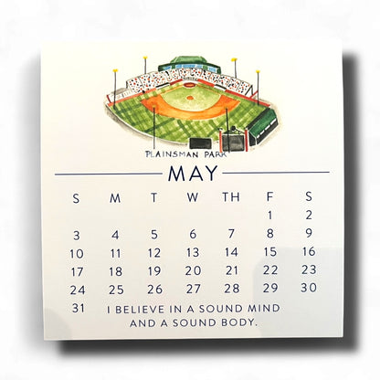 2026 Auburn Be the Creed Calendar on gold easel