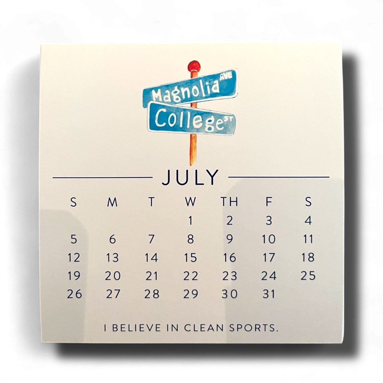 2026 Auburn Be the Creed Calendar on gold easel