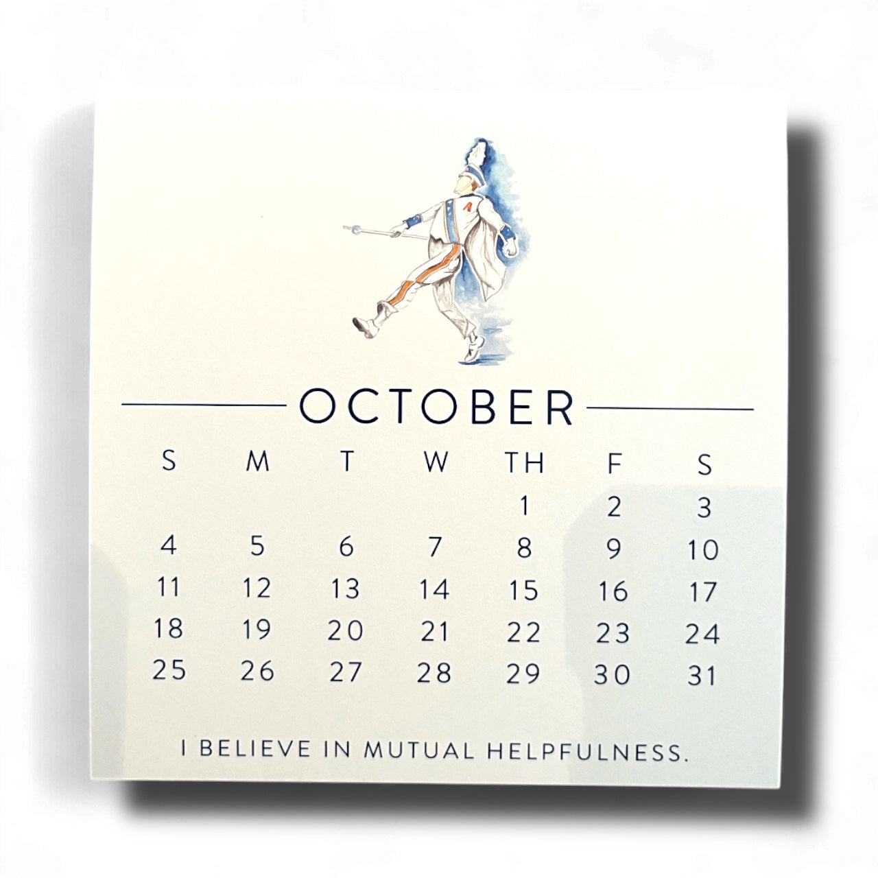 2026 Auburn Be the Creed Calendar on gold easel