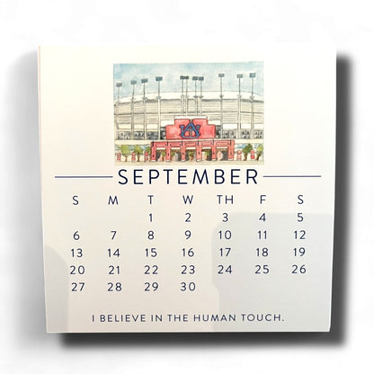 2026 Auburn Be the Creed Calendar on gold easel