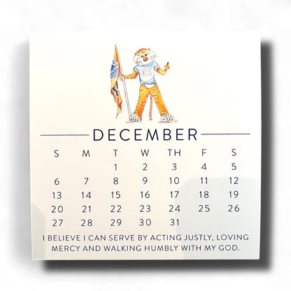 2026 Auburn Be the Creed Calendar on gold easel