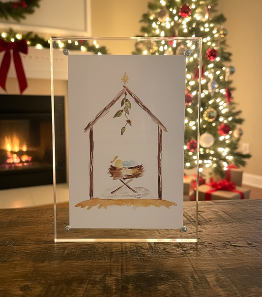 Manger Scene Watercolor — by Dana Hay