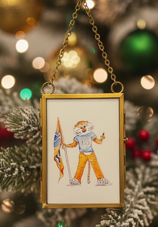 Aubie Watercolor Ornament — by Dana Hay