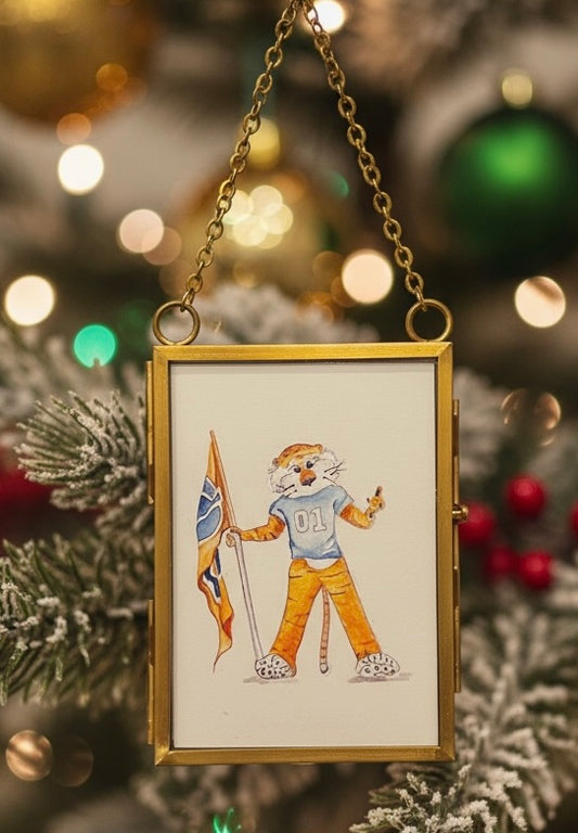 Aubie Watercolor Ornament — by Dana Hay